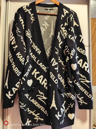 Karl lagerfeld originál luxusný kardigan/sako, l