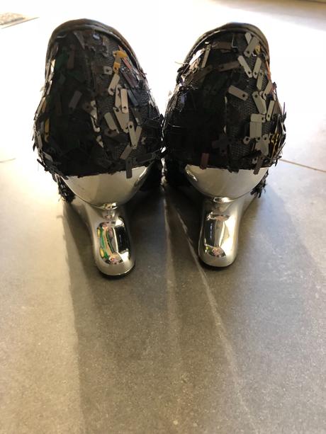 Lodičky čierne na platforme, 35