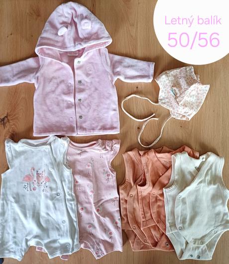 Kvalitný letný balík pre novorodeniatko, 50–62