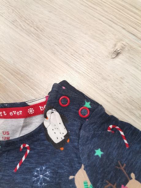 Dievčenské tmavomodré vianočné šaty, f&f,80