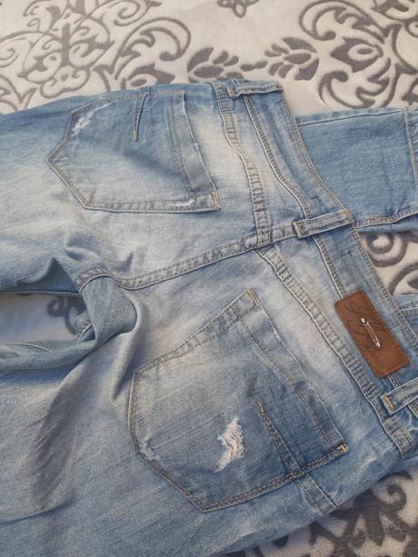 Imperial dámske potrhané rifle s retiazkami, xs