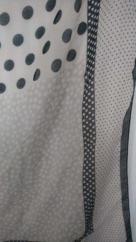 Dámska tenká velká bodkovaná šatka, h&m, h&m