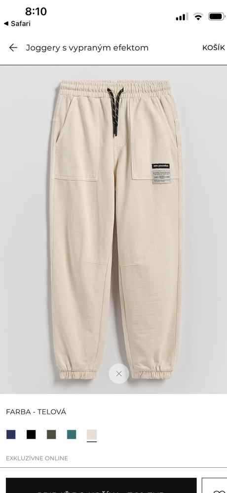 Nohavice teplaky jogger, reserved,152