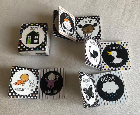 Prvá čiernobiela knižnica pre bábätká, 4 knižky,