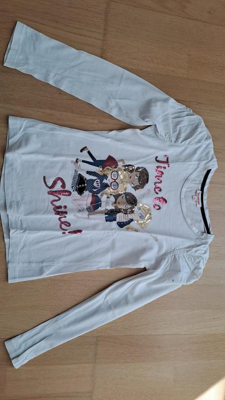 Dievčenské tričko s dlhým rukávom, bluezoo,134