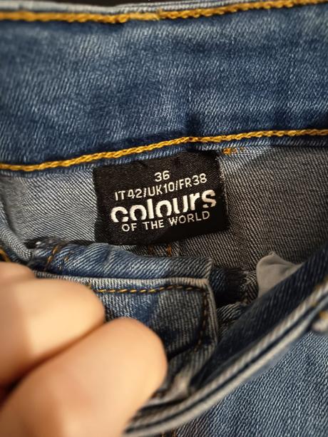 Riflová sukňa, colours of the world,s