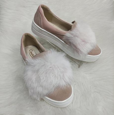 Dámske celokožené mokasíny s kožušinkou 17010326 z, 37