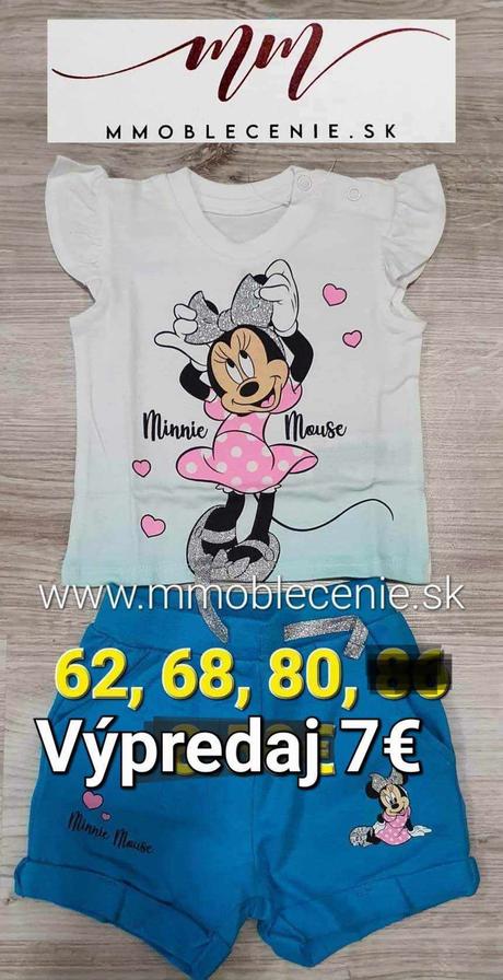Súprava minnie - dojčenská, disney,62 / 68 / 80
