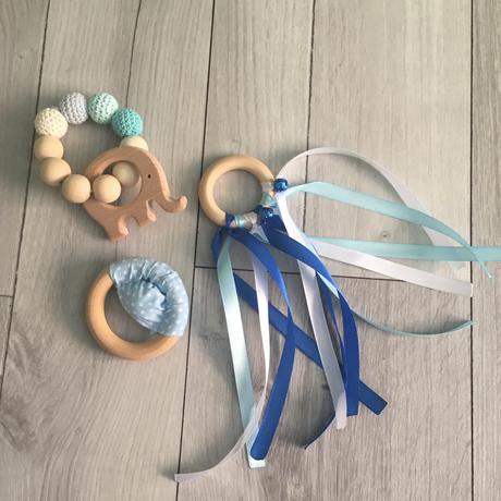 Čiernobiely set hrkáliek a hryzátka, 