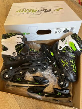 Detské korčule fun activ albis duo green (vel.34-3, 37