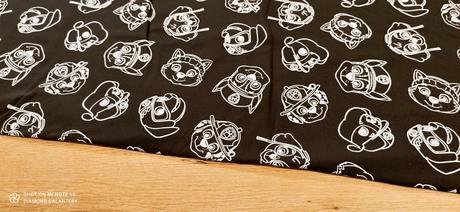 Softshell - labky čierno biele - cena za 10 centim,