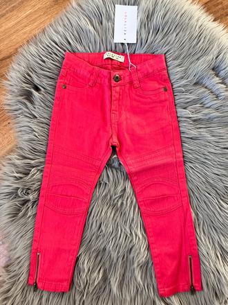 Ružové tenké džínsy lola liza (122-128), 122 / 128