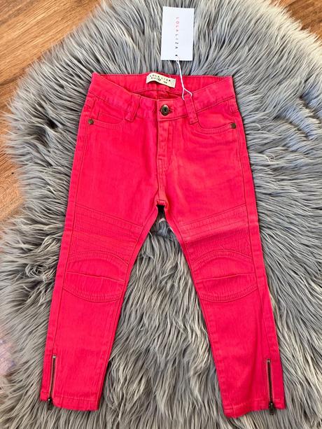 Ružové tenké džínsy lola liza (122-128), 122 / 128