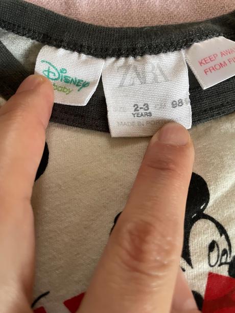 2x mickey tričko zara, zara,98