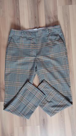 Kárované nohavice, h&m,l