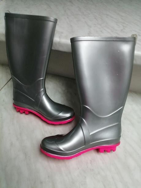 Gumaky pre dievčatka strieborne vel. 32, 32