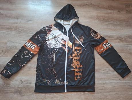 Nová tenšia pánska mikina xl s orlom, xl