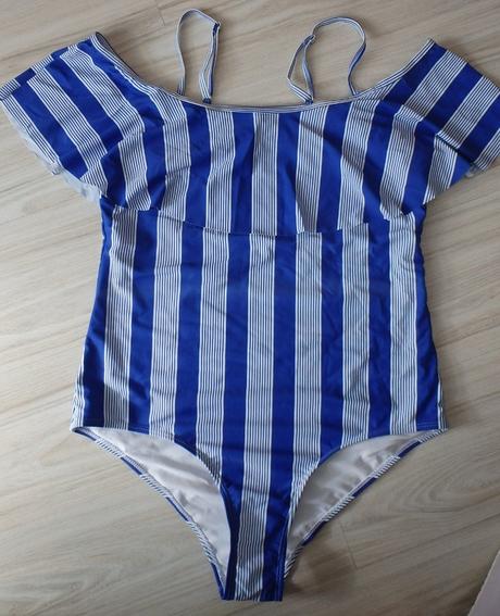 Modro biele plavky s volánikmi shein, v. xl/xxl, xl