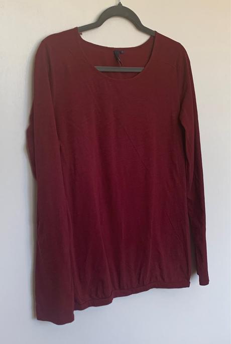 S.oliver bordové tričko s vyhrňujúcim rukávom, s.oliver,l