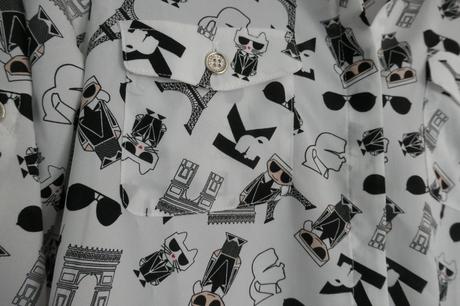 Karl lagerfeld icon luxusna kosela/bluzka m/l, m