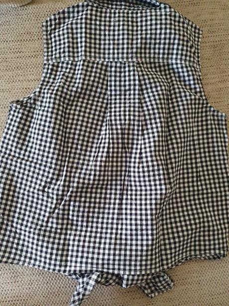 Kockovaná letná košeľa na uväzovanie veľ. 38, h&m,38