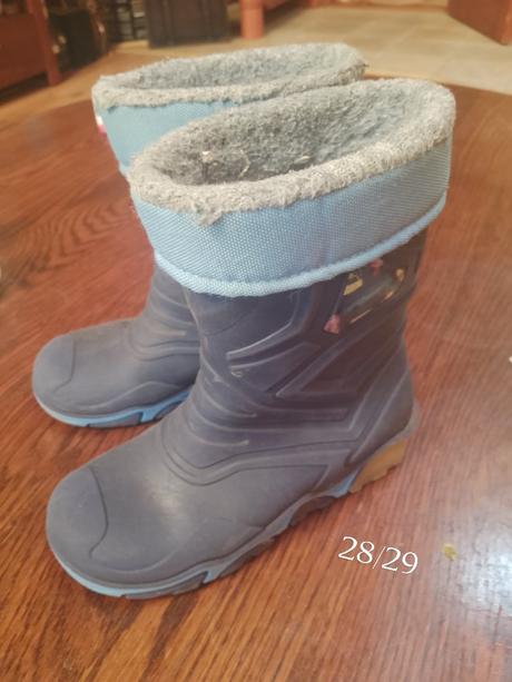 Zateplené gumové čižmy, lupilu,28