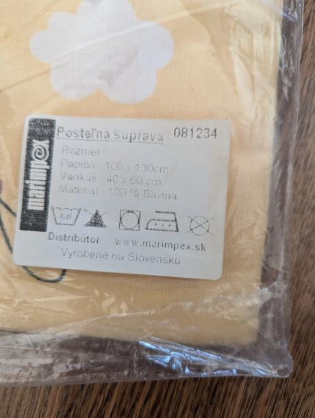 Postelna suprava, šírka (cm): 100,dĺžka (cm): 130