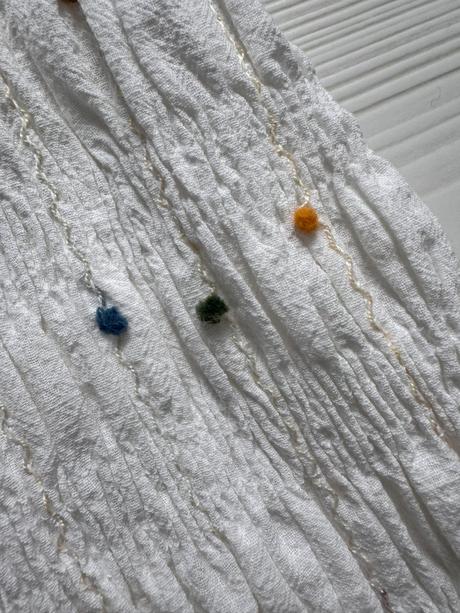 Zara - letné šaty s farebnými pompom, zara,s