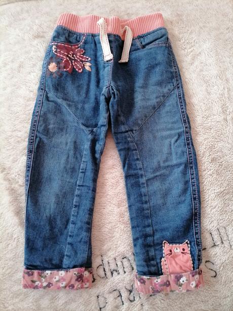 Nohavice dievč.zateplené, veľ. 86-92, nutmeg,92