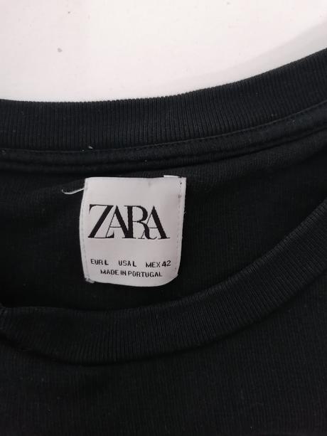 Pánska čierna mikina s kombináciou koženky zara, zara,l