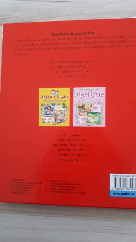 Kniha katka a kubko oteckove narodeniny,
