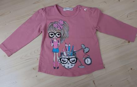 Tričko s dlhým rukávom "dievča", 86