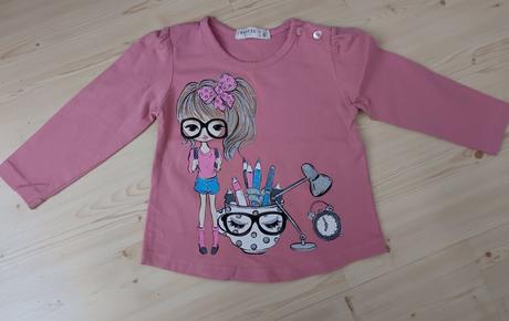 Tričko s dlhým rukávom "dievča", 86