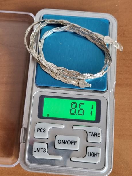 Strieborná plochá pletená retiazka 45 cm, 