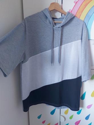 Tricko s kapucnou oversize, l