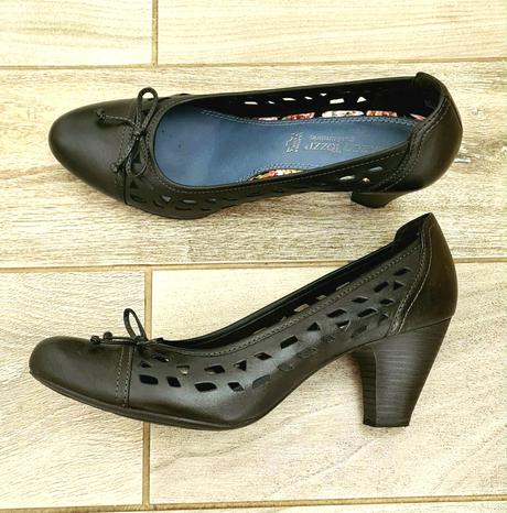 Kožené lodičky marco tozzi, marco tozzi,40