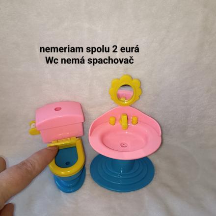 Wc a umývadlo pre mini bábiky,