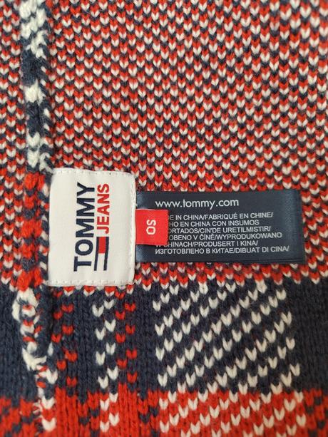 Modro červená čiapka tommy jeans, tommy hilfiger