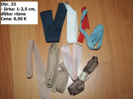 Krajky, lemovky, stuhy a strapce, 