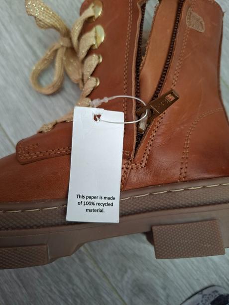 Nové hnedé kožené čižmy, veľ. 28, zn. friboo, 28