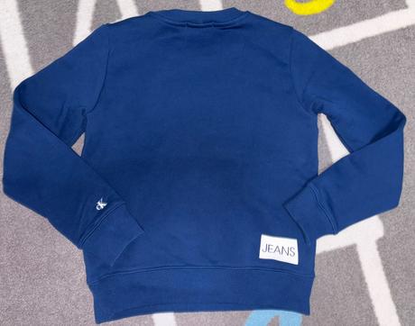 Mikina modrá v.128 calvin klein top stav, calvin klein,128