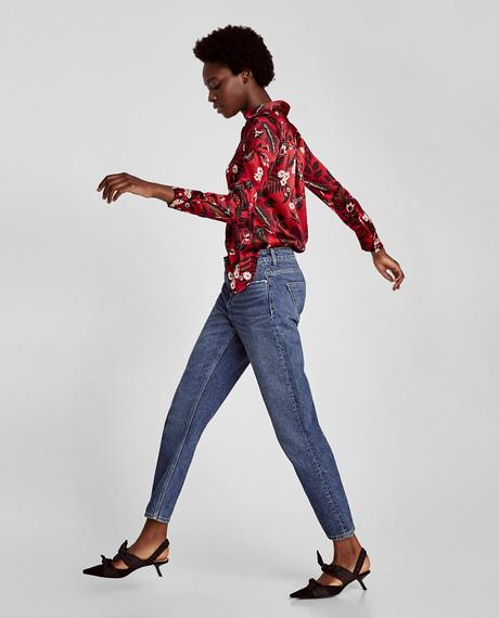 Zara vinova bluzka s kvetmi vel.s, zara,s