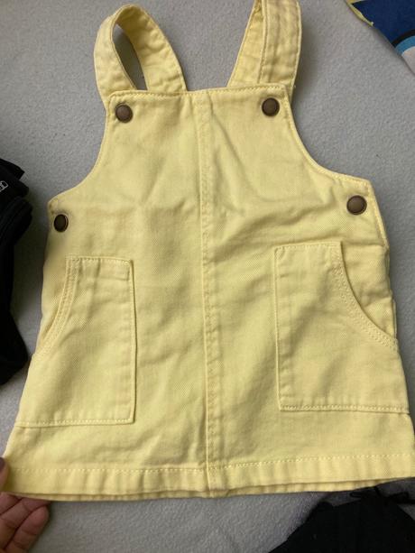 Pekna suknička na traky žltá, 74