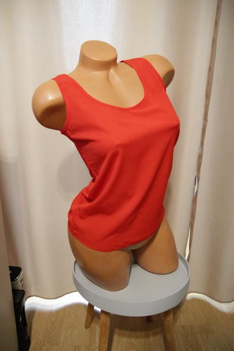 Červený top, xs, xs