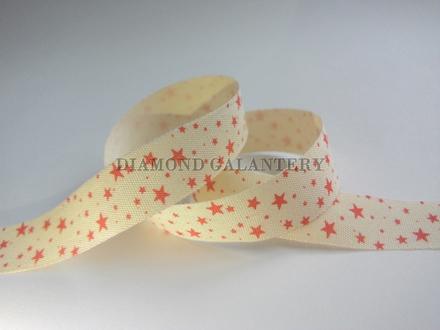 Bavlnená stuha hviezdičky mix , 