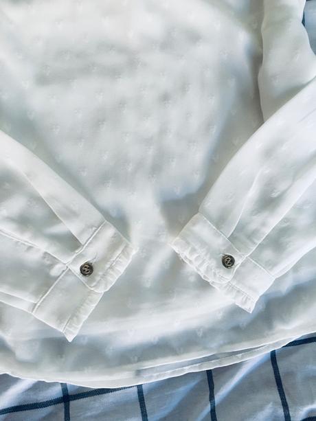 Biela blúzka s motívom srdiečok, h&m,xs