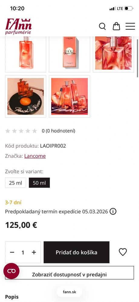 Lancôme idole peach'n roses 50 ml, 