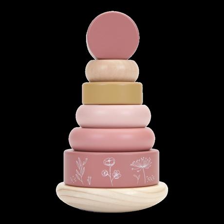 Little dutch nasadzovacie krúžky pink flowers 7012, 