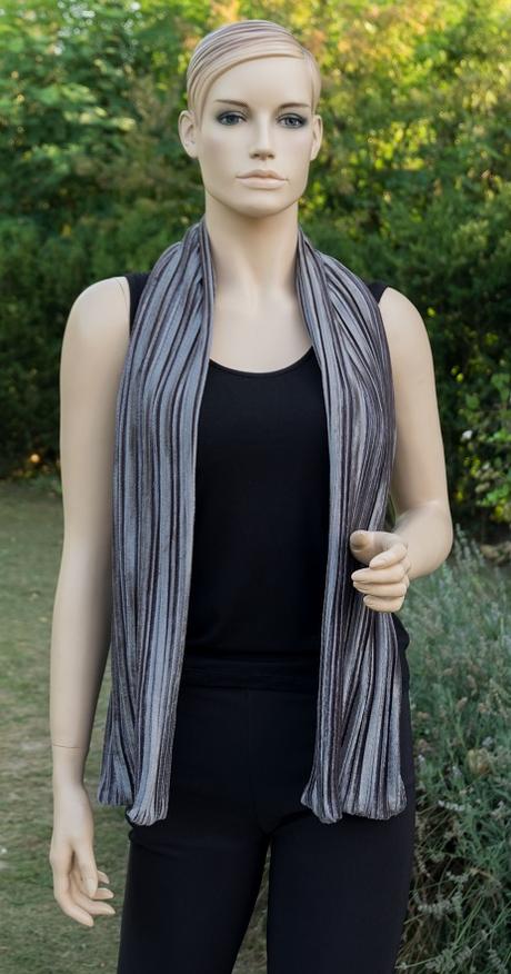 Zamatová plisovaná šatka, l