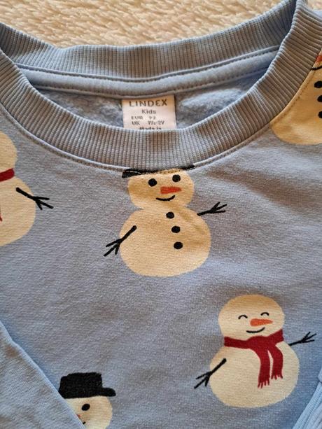 Rozkošná mikina snehuliaci, lindex,92